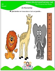 Uzun Kısa Kavramı Çalışma Sayfalarıme çalışmaları